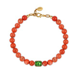 Bodrum Coral and Crystal Necklace