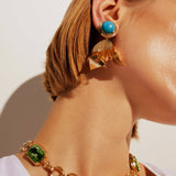 Halicarnassus Turquoise and Green Chain Necklace