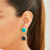 Halicarnassus Turquoise Lapis Earrings