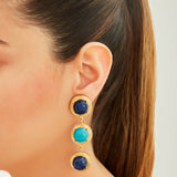 Halicarnassus Lapis Turquoise Long Earrings