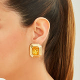 Ritz Yellow Crystal Earrings