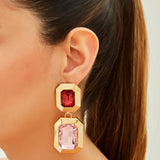Paris at Night Fuchsia Pink Crystal Earrings