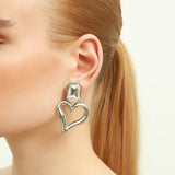 Sevda with Crystal Earrings in Silver