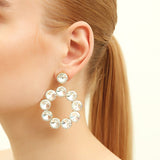 Jerry Diamond Crystal Earrings in Silver