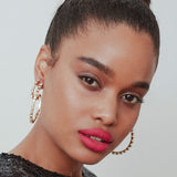 Anita Medium Crystal Hoop Earrings