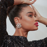 Kate Diamond Crystal Earrings in Gold