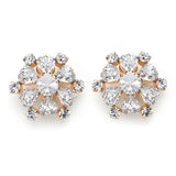 Kate Diamond Crystal Earrings in Gold