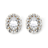 Ninon Oval Diamond Crystal Earrings