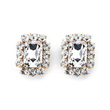 Ninon Square Diamond Crystal Earrings