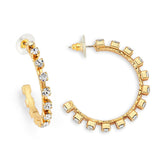 Anita Medium Crystal Hoop Earrings