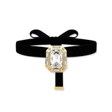 Place Vendome Grande Crystal Brooch Velvet Choker