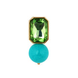 Bodrum Green and Turquoise Single Earring