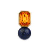 Bodrum Orange and Lapis Single Earring