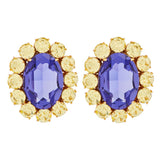 Ninon Oval Citrus Jam & Amethyst Earrings
