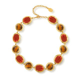 Knidos Tigereye Red Jasper Necklace