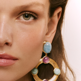 Chora Aquamarine Amethyst Amazonite Earrings