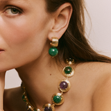 Assos Malachite Hoop Earrings