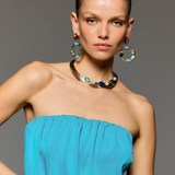Chora Tigereye Turquoise Malachite Earrings