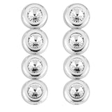 Dome Long Earrings in Silver