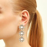 Donna Trio Diamond Crystal Earrings