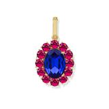Petite Ninon Oval Fuchsia Navy Charm
