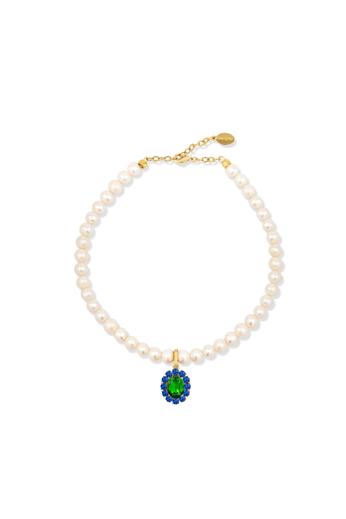 Petite Ninon Oval Blue Green Charm