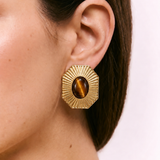Sol Invictus Tigereye Earrings