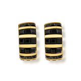 Margarita on the Rocks Black Small Hoop Earrrings