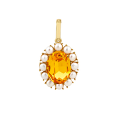 Petite Ninon Pompadour Oval Yellow Charm