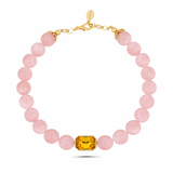 Bodrum Rose Quartz and Crystal Necklace