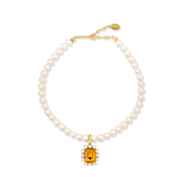 Petite Ninon Pompadour Square Yellow Charm