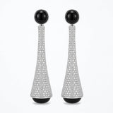 Stardust Onyx Silver Earrings
