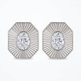 Sol Invictus Diamond Crystal Silver Earrings