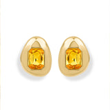 Petra Yellow Crystal Earrings