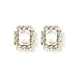 Petite Ninon Square Diamond Crystal Earrings