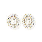 Petite Ninon Oval Diamond Crystal Earrings