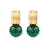 Assos Malachite Hoop Earrings