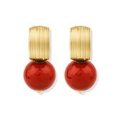 Assos Red Jasper Hoop Earrings