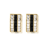 Margarita on the Rocks Black White Earrings