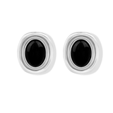 Olympia Onyx Silver Earrings