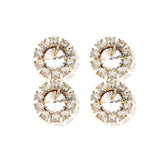 Loulou Duo Diamond Crystal Earrings
