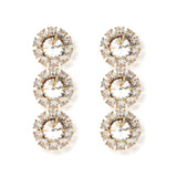 Loulou Trio Diamond Crystal Earrings