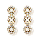 Donna Trio Diamond Crystal Earrings