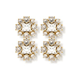Donna Duo Diamond Crystal Earrings