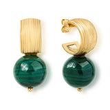 Assos Malachite Hoop Earrings