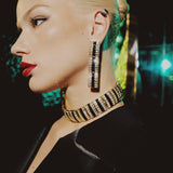 Margarita on the Rocks Black White Trio Earrings