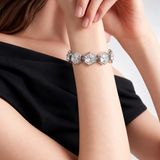Regine Crystal Silver Bracelet
