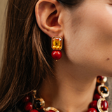 Bodrum Carnelian and Crystal Necklace