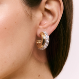 Vega Crystal Hoop Earrings