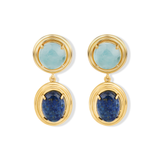 Knidos Aquamarine Lapis Earrings
